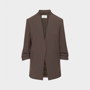 Babaton power blazer in brown plaid